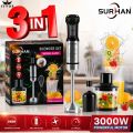 3 in 1 Hand Blender - Hand Blender Machine -1000W Powerful Stick Blender - 2 Speed Hand blender - 4 Blade Stainless Steel - Egg Beater and Milk Frother - 500ml Chopper and 600ml Beaker With Lid - Meat Chopper Machine - Juicer Machine - Kitchen Accessories. 