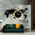 3D wall clock | world map wall clock | DIY wall clock World Map Wooden Wall Clock for Home and Offices, wall clock for bedroom.. 