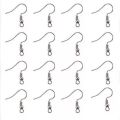 Earring Hooks Base For Jewellery Making Silver (50 Pairs). 