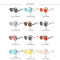 【BestGO】Vintage Men Sunglasses Steampunk Shades For Men Women Metal Round Punk Sun Glasses Spring Hinge UV400 For Outdoor. 
