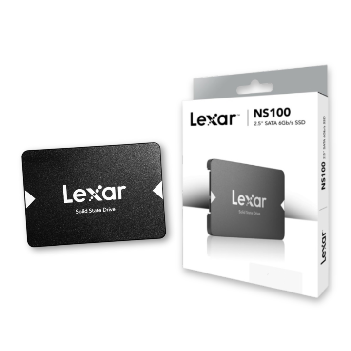 Lexar NS100 2.5” SATA III (6Gb/s) SSD - 128GB - 256GB - 512GB - 1TB - Internal Solid State Drives for Desktop, Laptop, and PC - Fast 550MB/s Read Speed - Advanced 3D NAND Flash Technology - Reliable Storage Upgrade for Computer Enthusiasts