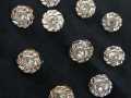 Golden/Silver fancy  buttons for dress set of 50 Pieces. 