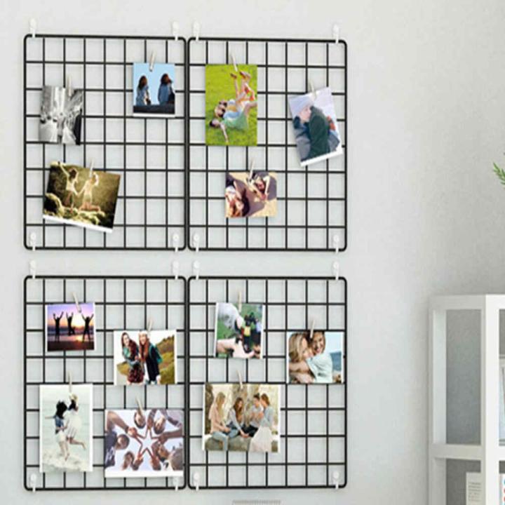 DIY Multifunction Metal Grid Wall Mounted Ins Mesh Art & Craft Photo frame 4 piece