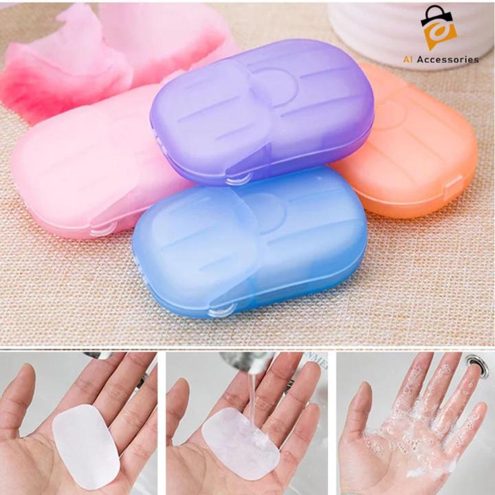 Travel Paper Soap Hand Wash Strips 20 Pieces Soap Sheet Mini Soap Paper For Travel disposable
