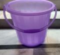 2 Pcs Set Semi Transparent Plastic Bucket Large Balti with Mug Bath Set 30 Liters. 