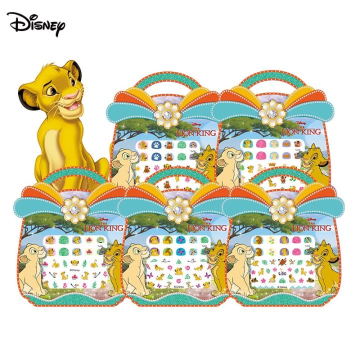 【Heartbeat Girl Store】Disney Nail Sticker The Lion King Nail Manicure Design Cartoon Disney Brand Nail Designer Princess Nemo