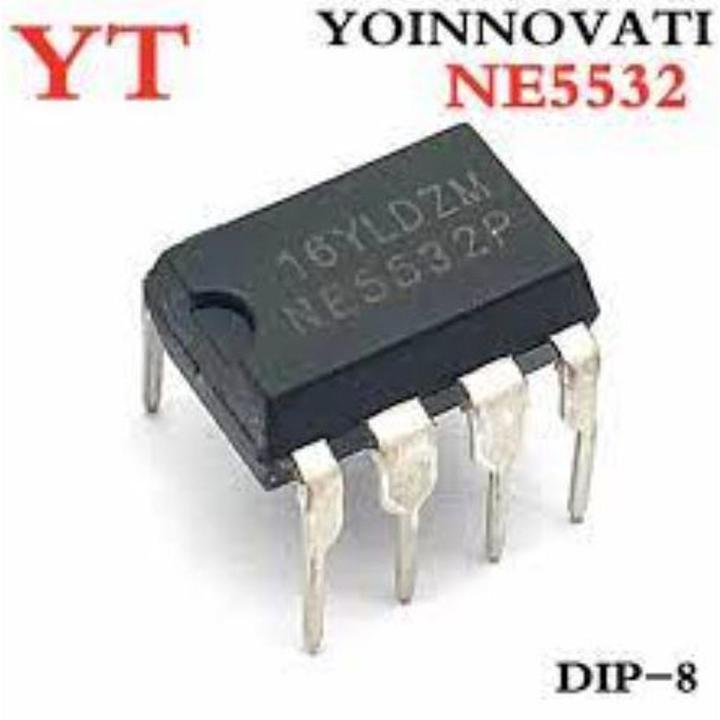 NE5532P NE5532 Dual Operational Amplifier & 8-Pin DIP Sockets with Machined Contact Pins