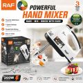 RAF Hand Mixer Electric Egg Beater 7-Speed Handheld Mixer with Stainless Steel Beaters, Powerful Motor for Cake, Cream, Eggs & Baking, Lightweight Kitchen Mixer, Easy Grip Design, Multi-Speed Control, Fast Mixing, Whisking & Beating, Compact Home Baking T. 
