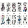10 Sheets Large Tattoos Temporary Gergeous Body Tattoos Art Stickers For Women Girls 3D Realistic Chest Arm Scar. 