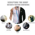 Slim n Lift Body Shaper Vest for Men (Black / White) Stretchable Tummy Tucker Vest Sliming Banyan. 