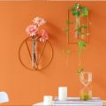 Wall-mounted Glass Vase Home Decor Wall Decoration Iron Hanging Flower Vases Hydroponic Plants Container Wedding Decoration. 