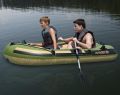 Bestway Hydro-Force Voyager 300 Inflatable River Boat w/Built-in Fishing Rod Holders, Tan. 