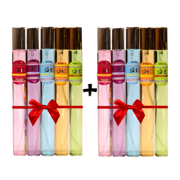 PACK OF 10 SHE Pen Pocket Perfume-35ml, EAU DE Fragrance/NATURAL SPRAY for Women of ALL AGES, Cool & Sexy lightweight portable easily carriable pocket size perfume, FANTASTIC Fragrance, Pencil Perfume