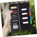 Spiral Notebook with Dividers – Smooth Writing Premium Thickened Pages, Coil Ring, Black Color, A5/B5 Notebook Planner. 