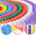 Wooden Domino Blocks 100 Pcs Colorful Educational Game for Kids. 