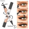 yanqina 2 in 1 Triangle Seal Eyeliner 36H rich colours Cat Eye Lasting Ultra Thin Precision Tip. 
