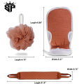 SP Bath Sponge  Body Scrubber, 3 Pieces Bath Shower Sponge Set for Cleaning Body, Bath Back Scrubber, Exfoliating Gloves, Honeycomb Sponge.. 