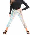 Girls Denim Xpress Supper Skinning tight fit Leg floral jeans short body Twill Jeans Zip Fly Ladies Pants 28-36. 
