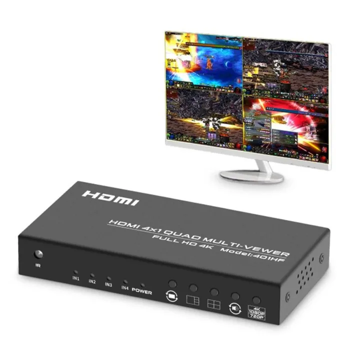 HDMI%204x1%20Multi-viewer%20switcher%204K%20Seamless%20Quad%20Screen%20Multi%20Viewer%20Splitter%204%20in%201%20out%20HDMI%20Switch%20Adapter%20IR%20-%20Image%2010