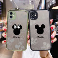 For iPhone Xr Case With Cartoon Cute Mickey Minnie Side Edge Silicone Frosted Transparent Hard Casing New Design soft Cases Full Cover Camera Shockproof Protection Phone Case. 