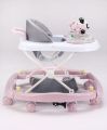 Babyhug 3 in 1 Activity Baby Walker Cum Rocker for Kids with Ajustable Height & Canopy and Parent Control Push Handle Footmat Music & Light- Pink. 