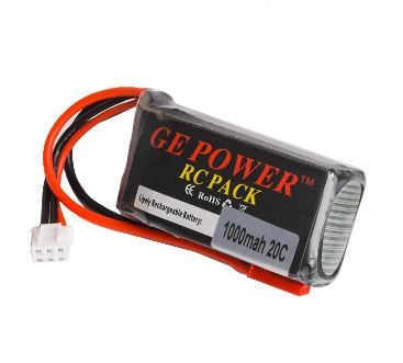 7.4V 1000mah 20C 2S lipo battery