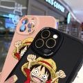 AMORVOR for Redmi A2+ A2 Plus A1+ A1 Plus Back Cover Cartoon Luffy PU Leather Case Soft Silicone Edge Phone Cover. 