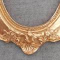 Vintage Photo Frame Carved Lace Resin Mini Antique Picture Props Oval. 