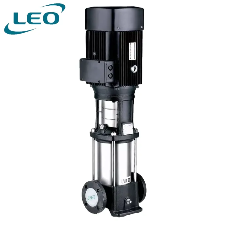 LEO LVR-10-12 , 4000 WATT / 5.5 HP (IE2) ,  VERTICAL MULTISTAGE BOOSTER  / HIGH PRESSURE PUMP , SIZE 1 1/2" X 1 1/2" , THREE PHASE , EURPEON STANDARD