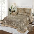 A Luxury Embossed Velvet Bridal Bed Sheet. 