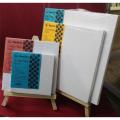 Epsilon Canvas Set of 4 With 2 Wooden Easel 12/10/8/6. 
