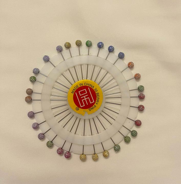 Mini Crystal Ball 2.5 Inch (30) Pins  Hijab | Scarf | Safety Pins | For Burka Stoller Dupatta