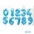 Number Foil Balloon 16" Inch Blue & Pink Color Choose 0 1 2 3 4 5 6 7 8 9 for Hanging Date Year Age Foil Baloon for Kids Birthday Decoration, Birthday Party Decor for Boy & Girl, Happy New Year, Birth Day, Customise No. Ballons 1st 2nd birthday theme. 
