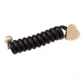 Love Straight Phone Line Hair Rope Women High Elasticity Durable Tie Ponytail Rubber Band Premium Feeling Headband Hair Decoration Leather Sleeve. 