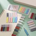 1 pack of 100 sticky notes  simple solid color pointed classified index stickers  student stationery labels, fluorescent stickers 2. 