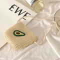 Birthday Gifts Straw Children's Straw Beach Bag Casual Cute Crossbody Bag Heart Pattern Shoulder Bag Kids. 