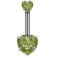 Trendy Zircon Navel Ring -Belly Button Rings -Body Piercing Jewelry -Stainless Steel. 