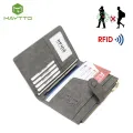 RFID Card Case Matte Antique PU Wallet Anti-Th eft Brush Passp ort Holder Multi-Function Certifica te Business Wallets Co in Bag Zipper Multi-Card Position ID Credit Cards Holders. 