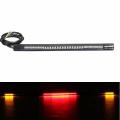Universal Motorcycle Rear Tail Brake Stop Turn Signal 48 LED SMD Light Strip. 