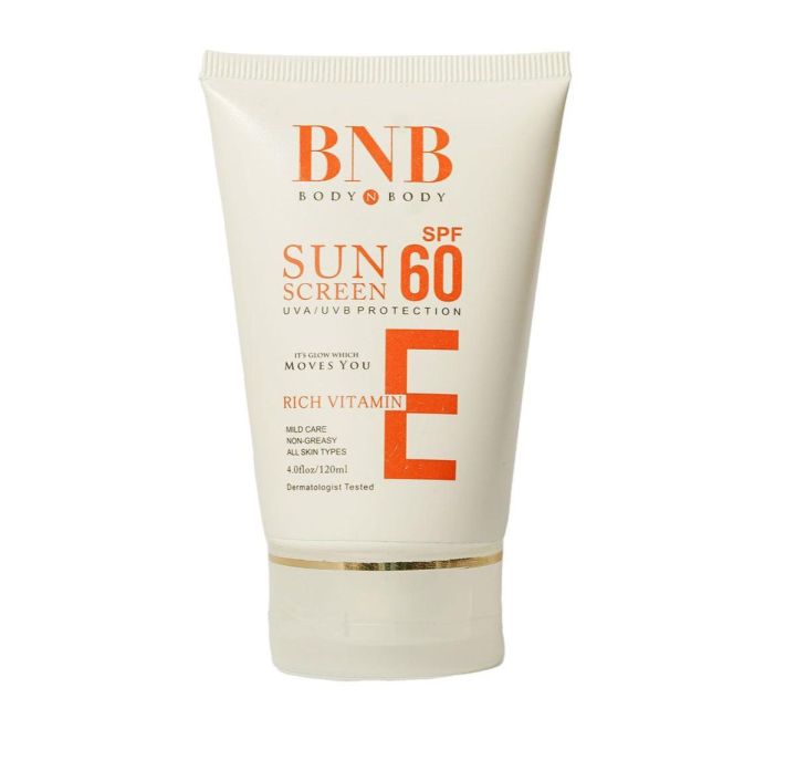 Vitamin E Sunscreen (SPF 60) | Broad Spectrum UVA/UVB Protection | Hydrating, Non-Greasy Formula