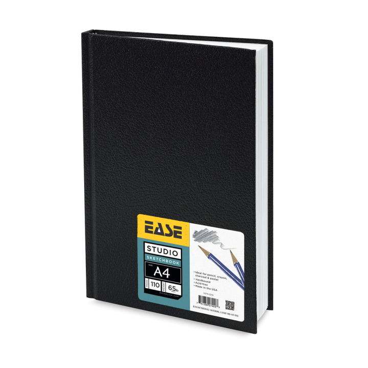 EASE Sketch Book, Hard Cover Sketch Pad, Hard Bound, with thick pages, perfect for Sketching, Watercolor and personal Art Work