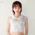 Women False Collar Bib Half Shirt Blouse Girls Detachable Cotton Blend Hood. 