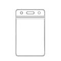 Vertical Clear Waterproof ID Card Holders with Sealable Zip Name Tag Badge B1. 