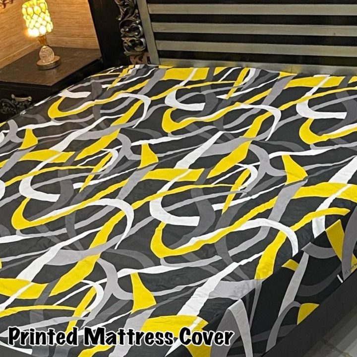 King Size Printed Mattress Covers Waterproof Matress Safegaurd/ supar high quality /Guranted stuff and fabric / King Size / Double  bed