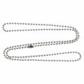 Light Steel Ball Neck Chain for ID Card, Pass Badge Holder, Pendant necklace/ Army Personalized ID Card Stainless Steel Blank Double Dog Tag Necklace with docket - Made in USA. 