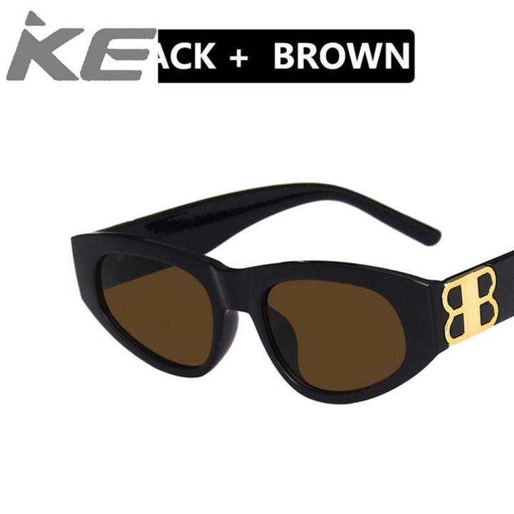 European and American triangle cat eye sunglasses men and women sunglasses trendy sunglasses star Bengdi