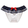 【AmbitionmA】 Japanese Navy Style Cartoon College Cosplay Milk Silk Underwear Bow Sexy Cute Lovely Women's Panties High Elasticity Breifs. 
