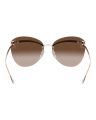 Bvlgari Sunglasses Cat Eye Metal Gold Frame Brown Gradient Lenses-BV6130-278/13-61. 