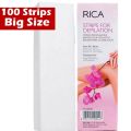 Depilatory Paper Strips - Wax Patti 100pcs large 100 Pack Hair Removal Wax strips. 