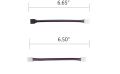 5050 4Pin LED Strip Connector Kit with  6.6ft RGB Extension Cable, Strip to RGB Controller Jumper, LED Strip to Strip Jumper, L Shape Connectors, Gapless Connector. 